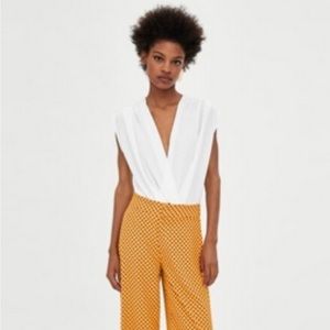 Zara NWT Draped Bodysuit Size L